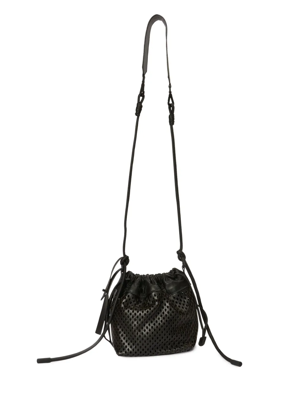 Osklen perforated leather shoulder bag | Black | Image 1