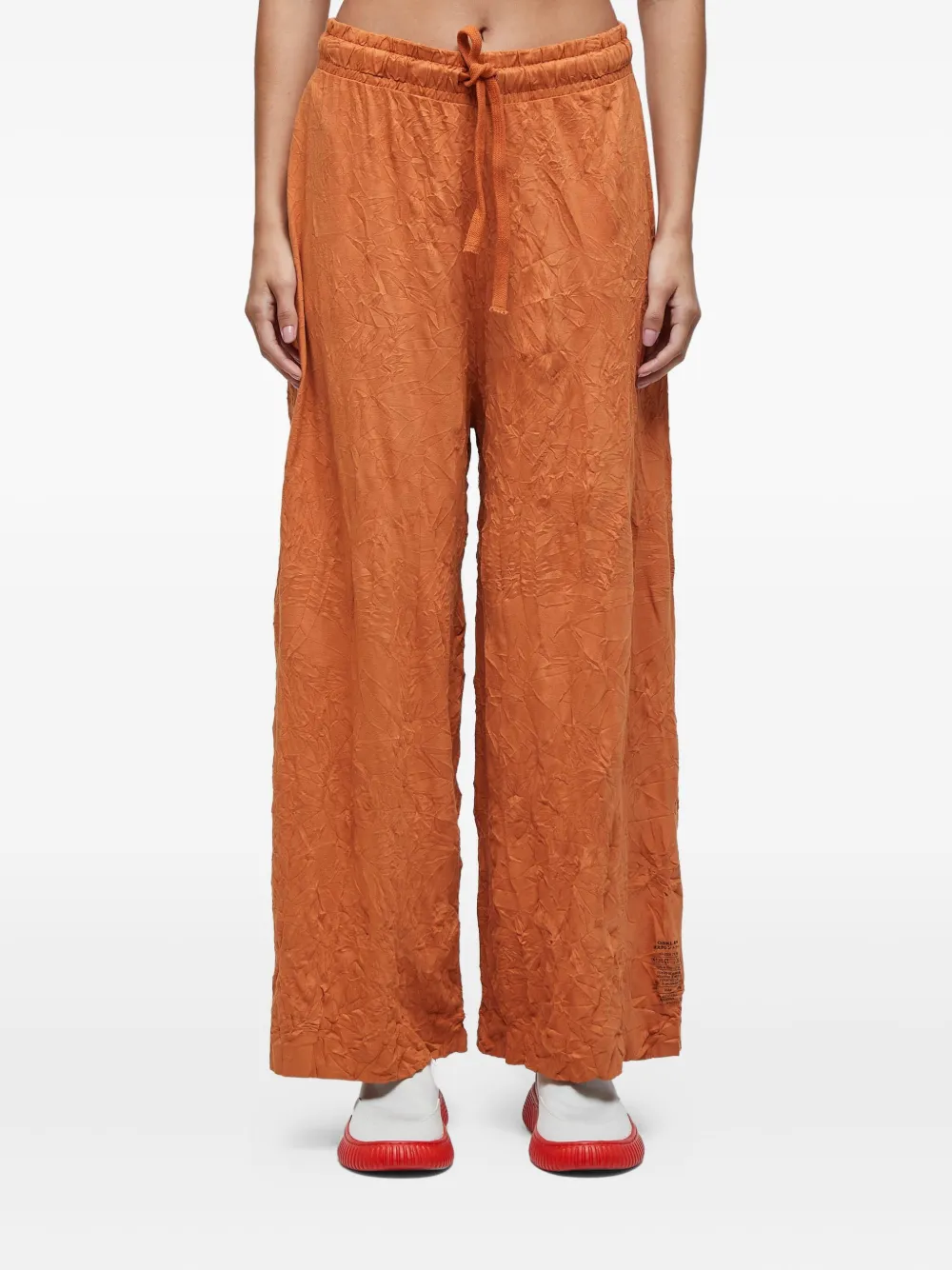 Osklen Broek met gekreukt effect Oranje