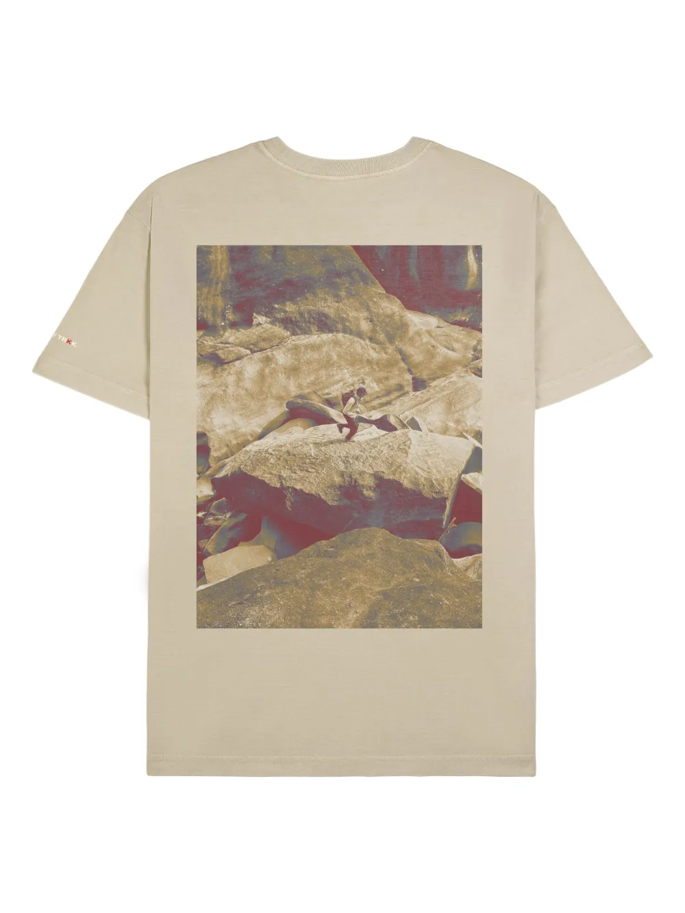 Osklen Stone Track College MC T-shirt Beige