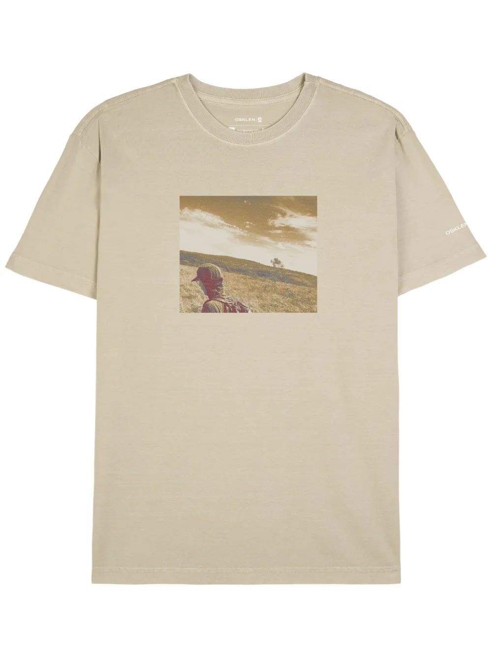 Osklen Stone Track College MC T-shirt Beige