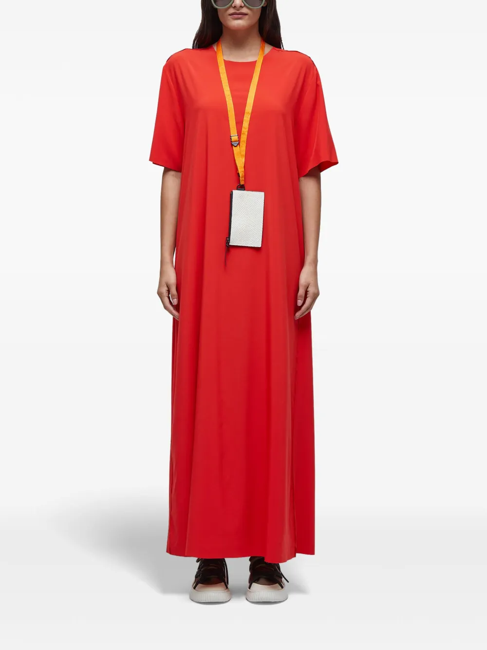 Osklen Blousejurk met pofmouwen Rood