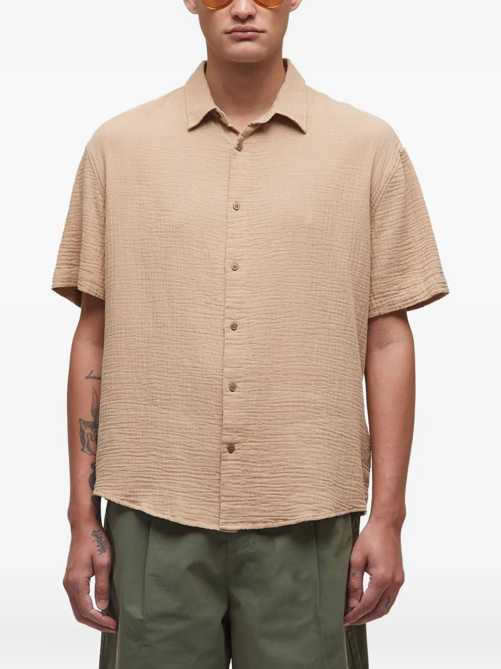 Osklen Linnen overhemd Beige