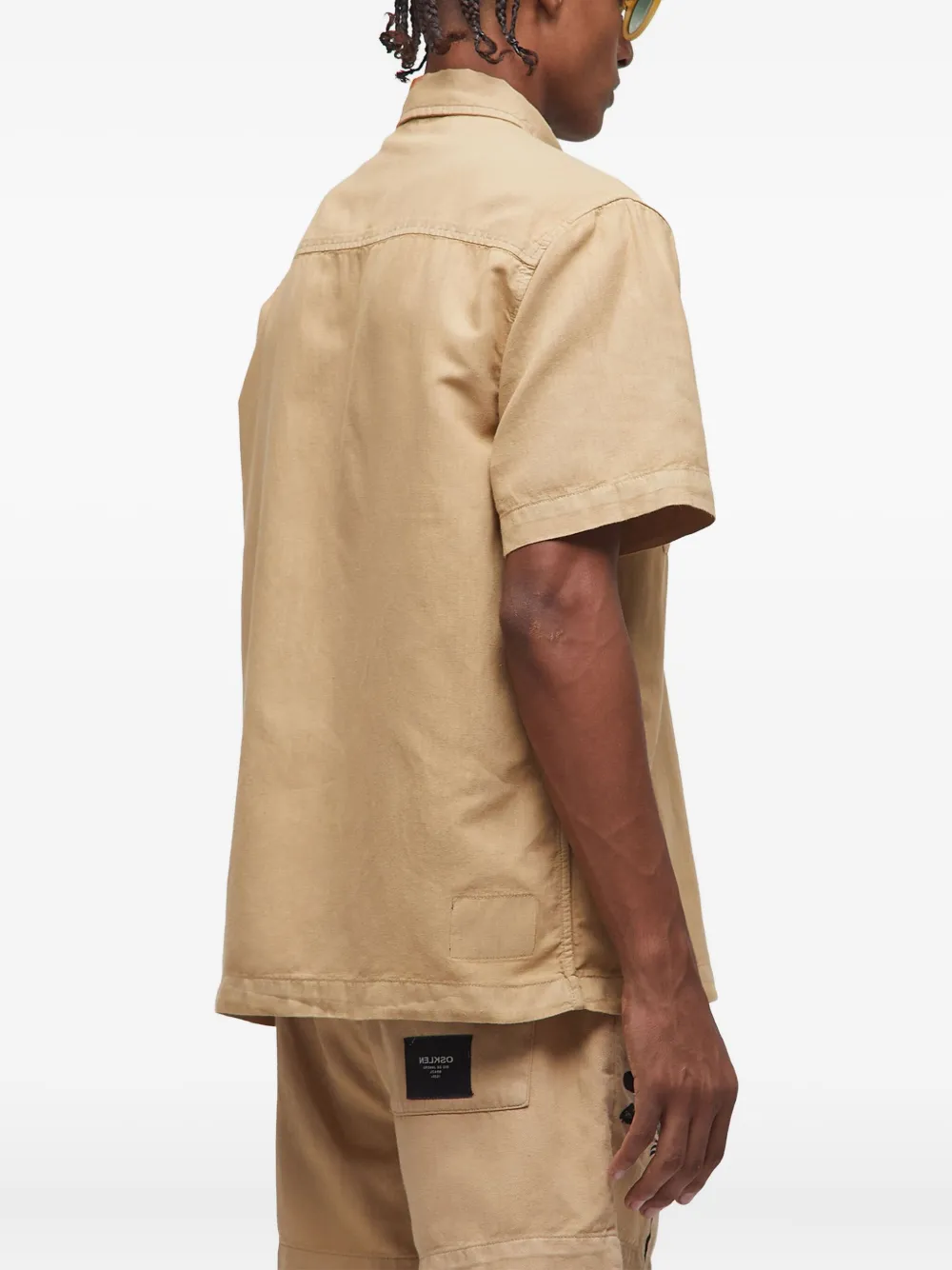 Osklen Overhemd met palmboomprint Beige