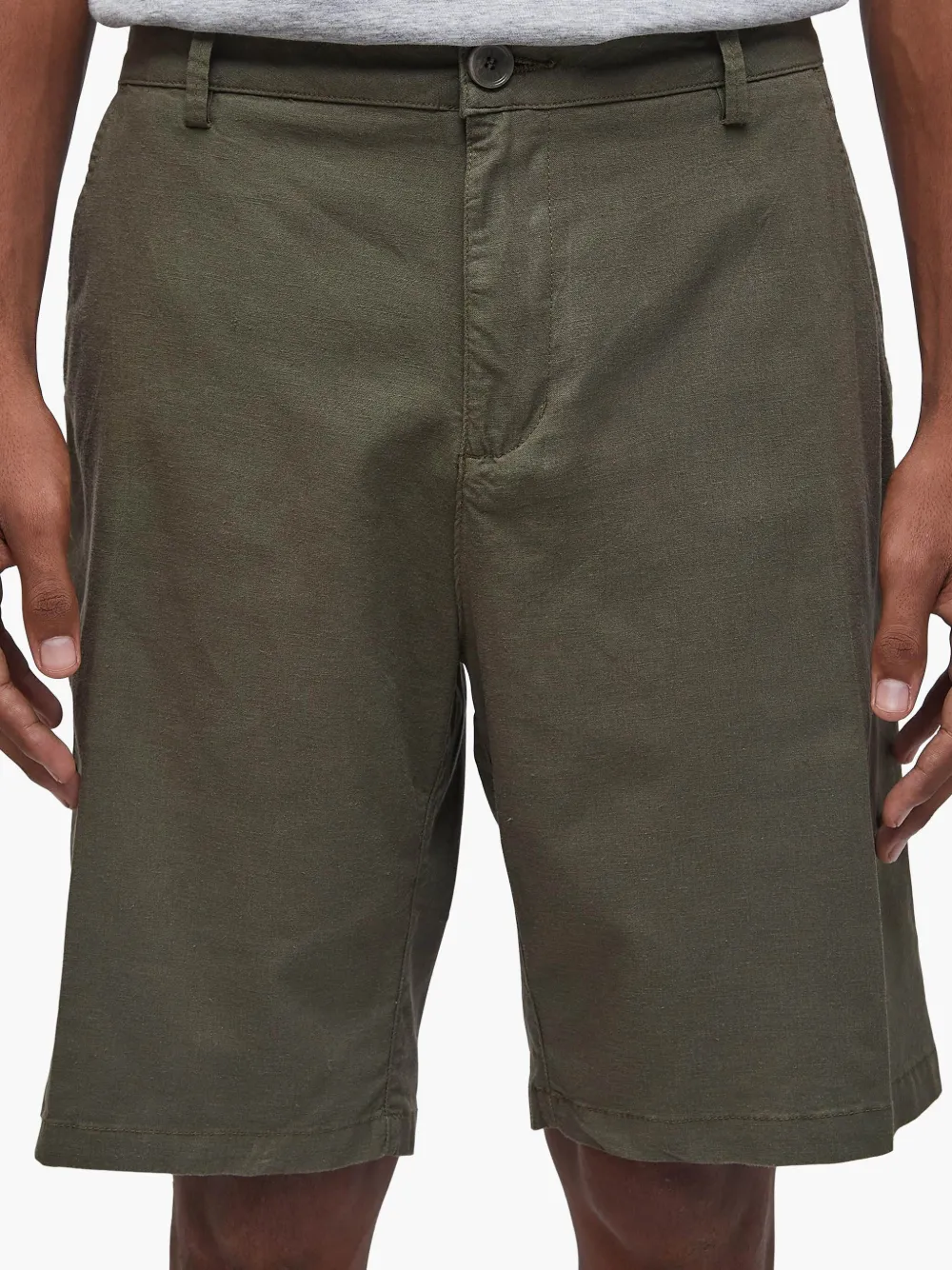 Osklen Linnen shorts Groen