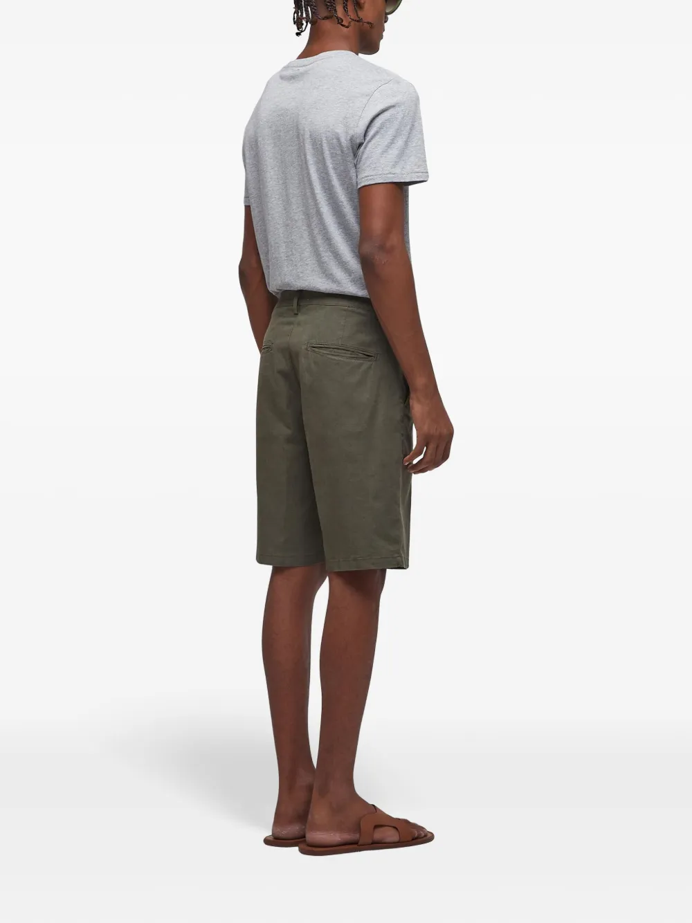 Osklen Linnen shorts Groen