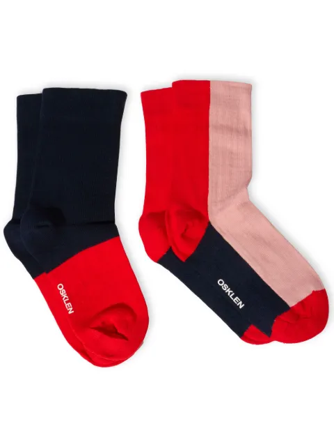 Osklen Kit 2 pares de meias com recortes