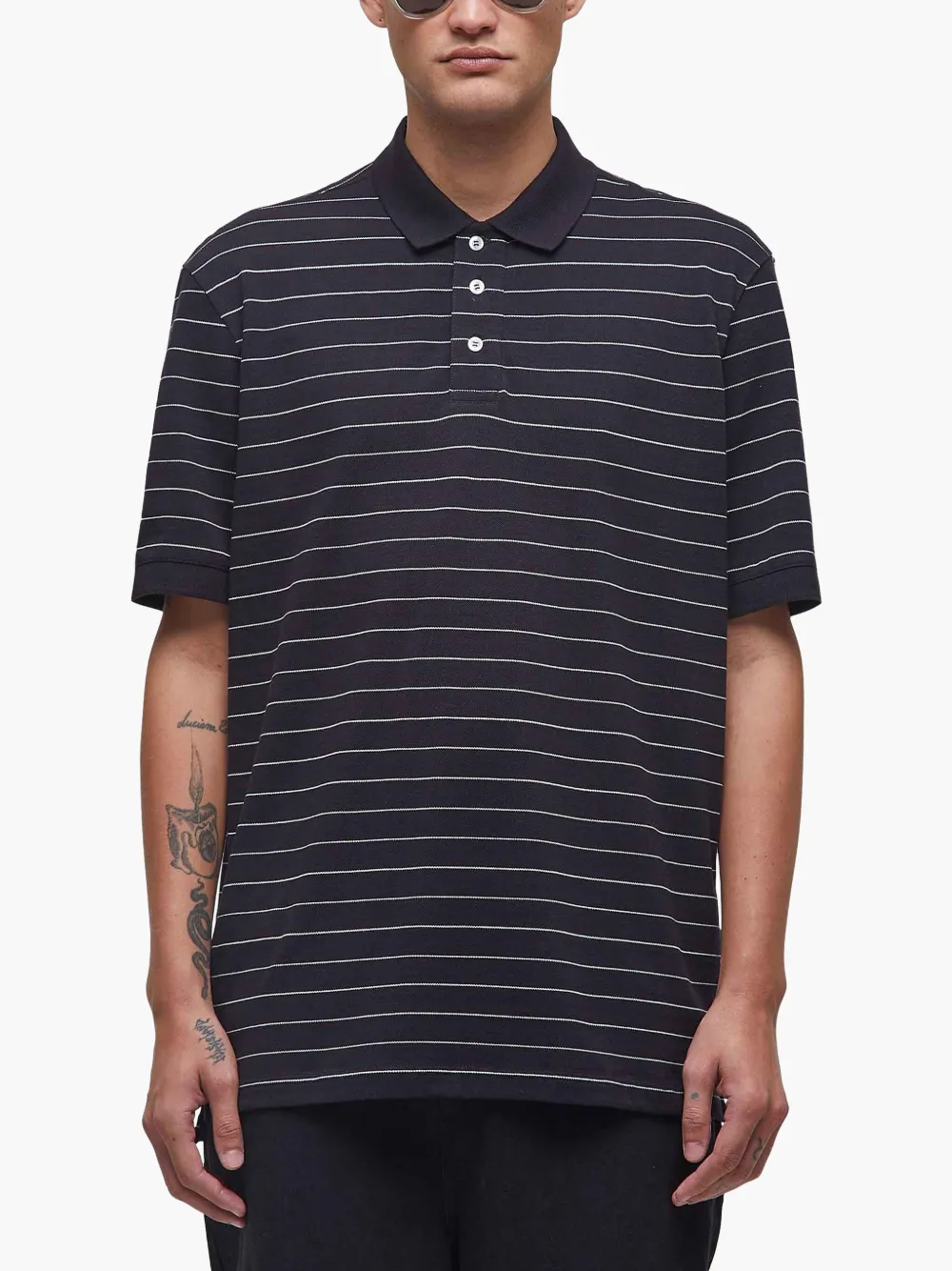 Osklen Gestreept poloshirt Zwart