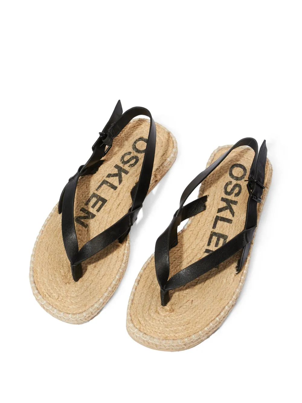 Osklen leather sandals Black