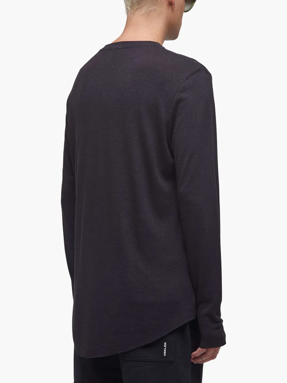 Osklen Linnen T-shirt met lange mouwen Zwart
