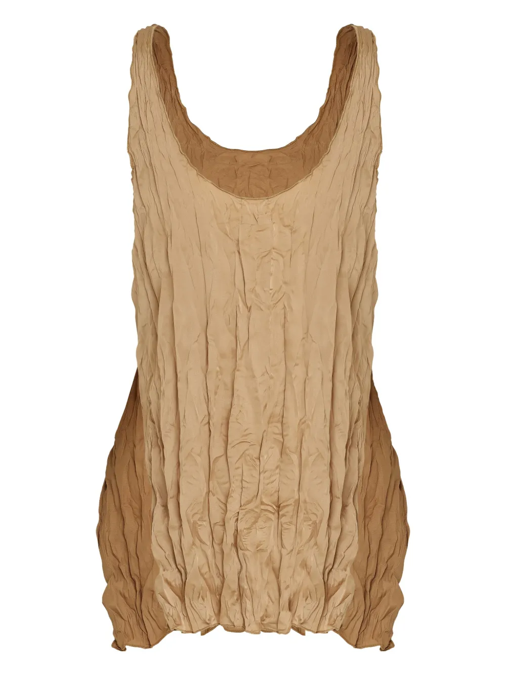 Osklen Gekreukte satijnen top Beige