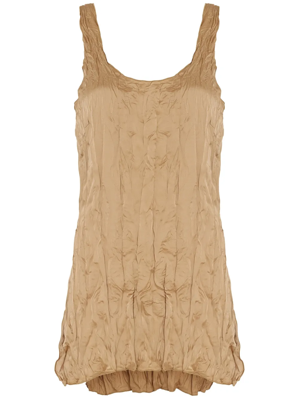 Osklen Gekreukte satijnen top Beige