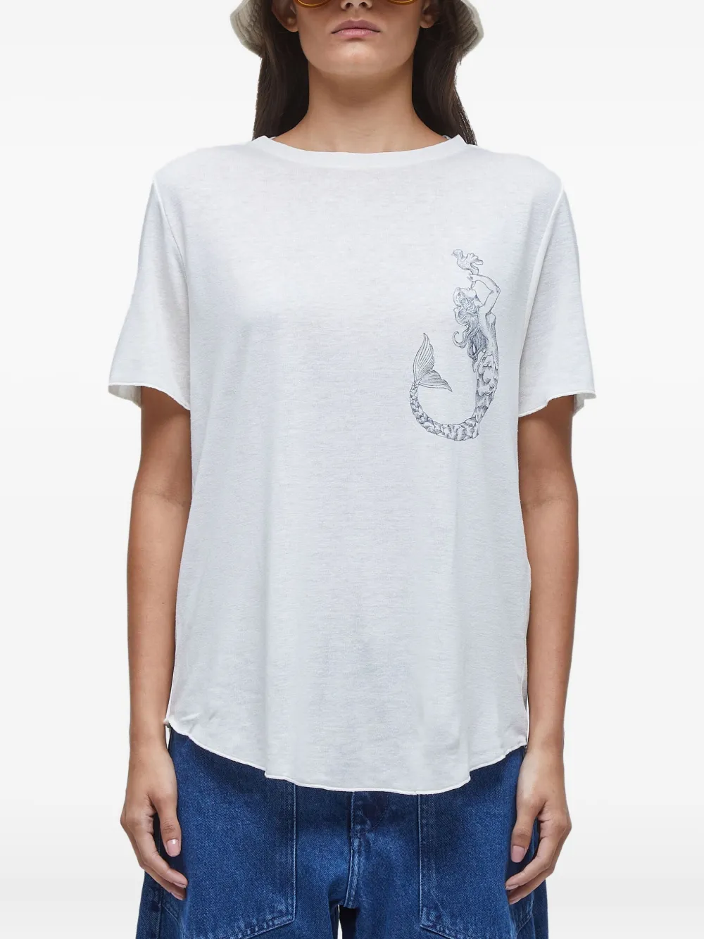 Osklen playera con sirena estampada | blanco | Image 1
