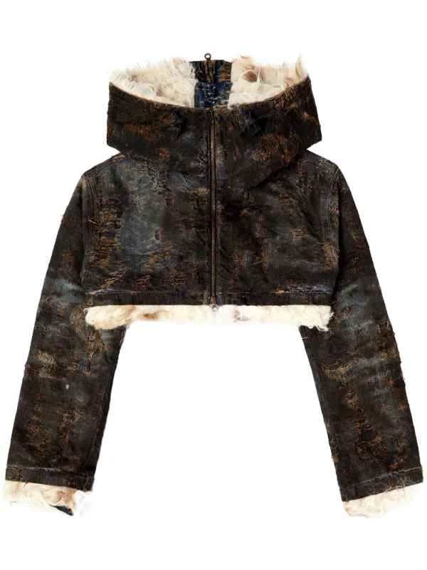 DIESEL クロップドジャケット ブラック