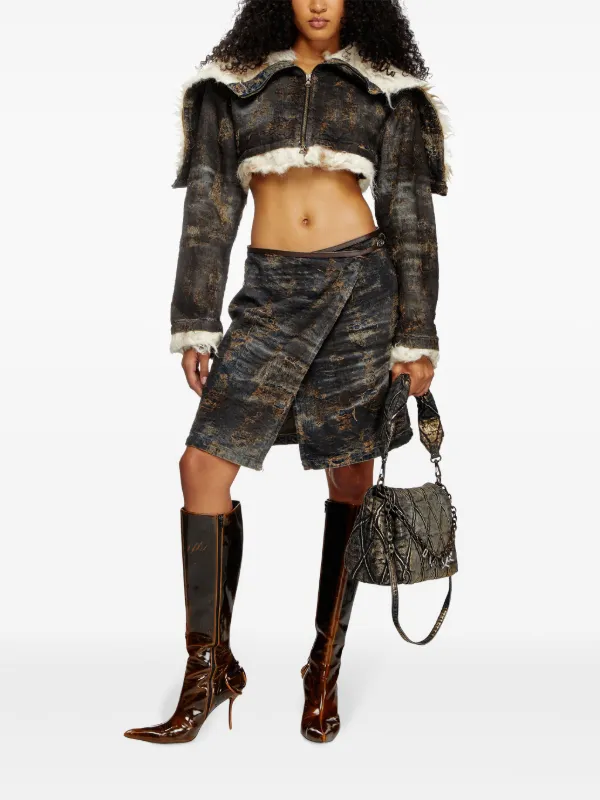 DIESEL クロップドジャケット ブラック DIESEL クロップドジャケット ブラック