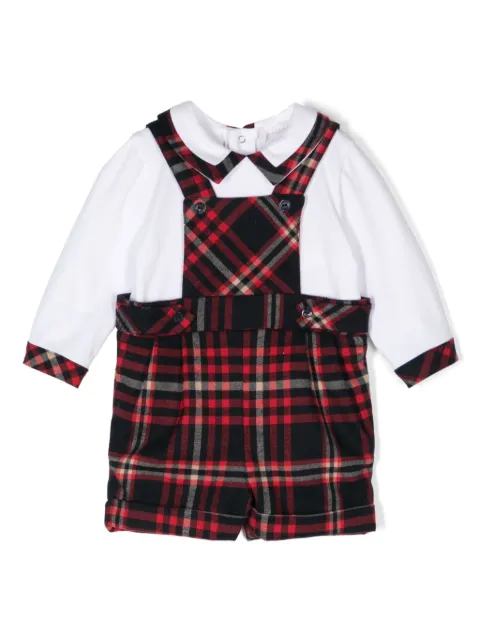 Patachou tartan-check romper