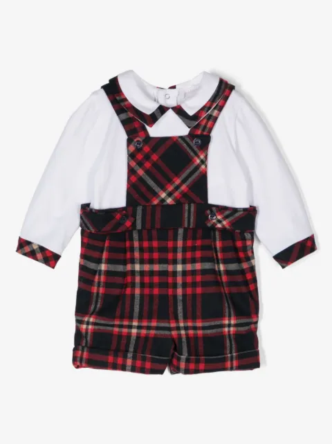 Patachou tartan-check romper