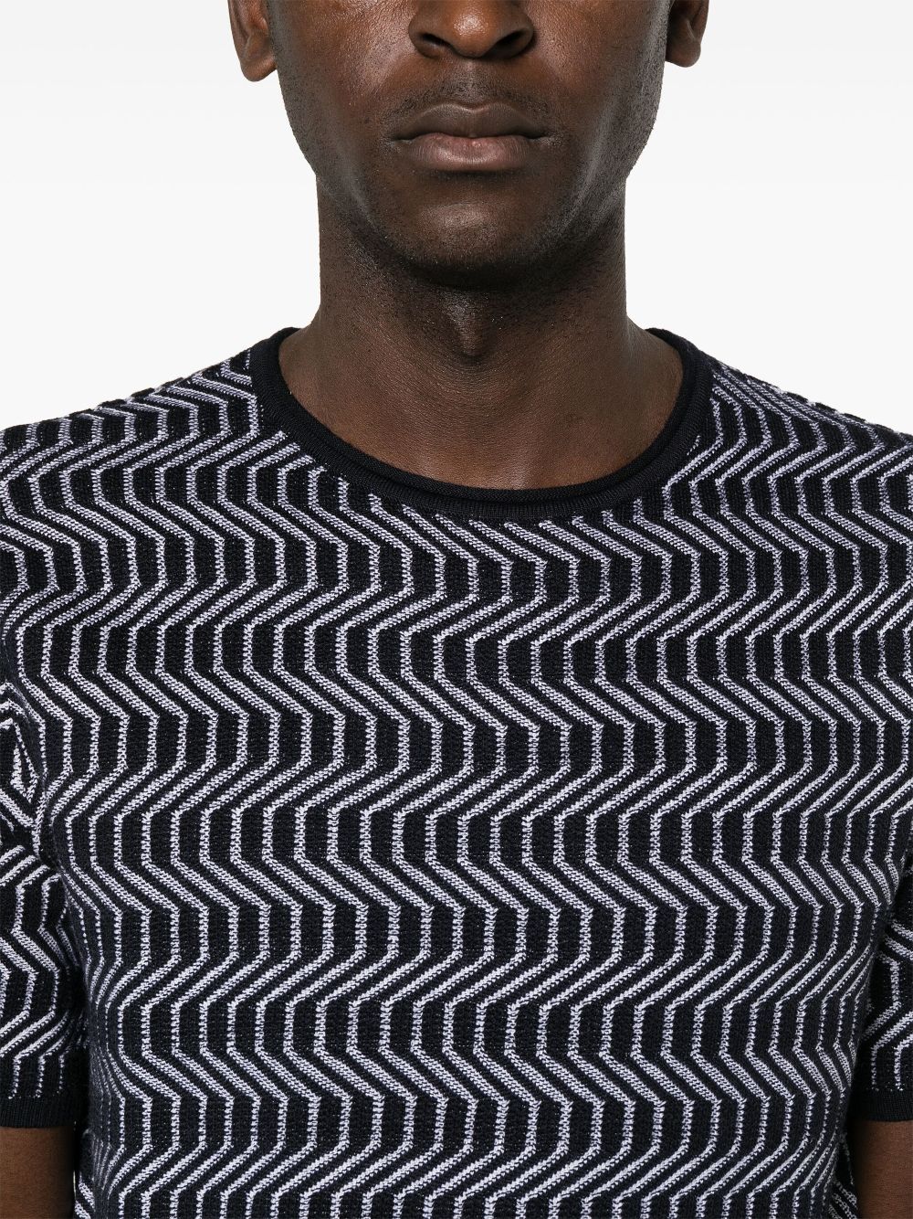 Emporio Armani zigzag-pattern sweater Men