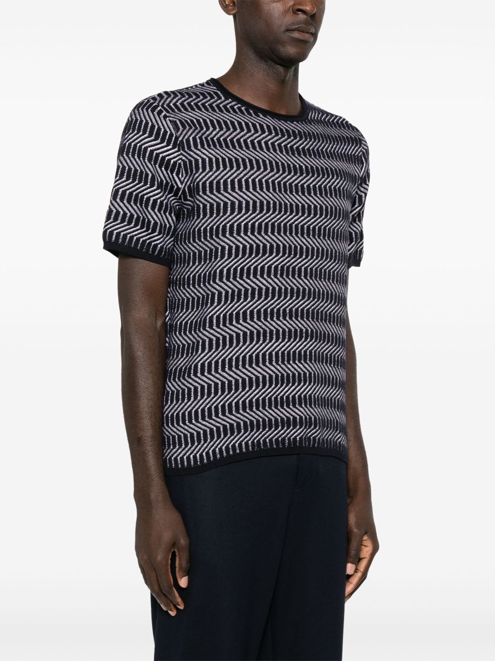 Emporio Armani zigzag-pattern sweater Men