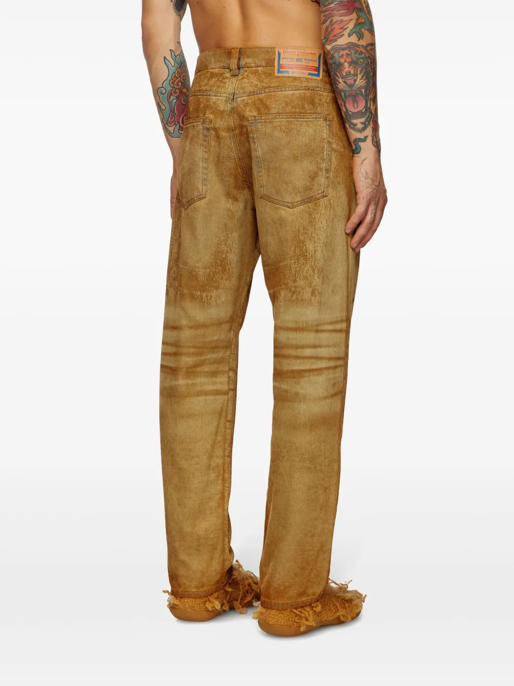 Diesel 2010 D-Macs gerafelde jeans Beige