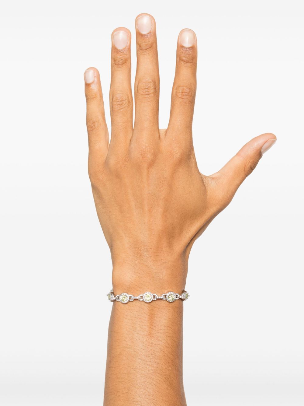 Shop Darkai Crystal-embellished Bracelet In Silver