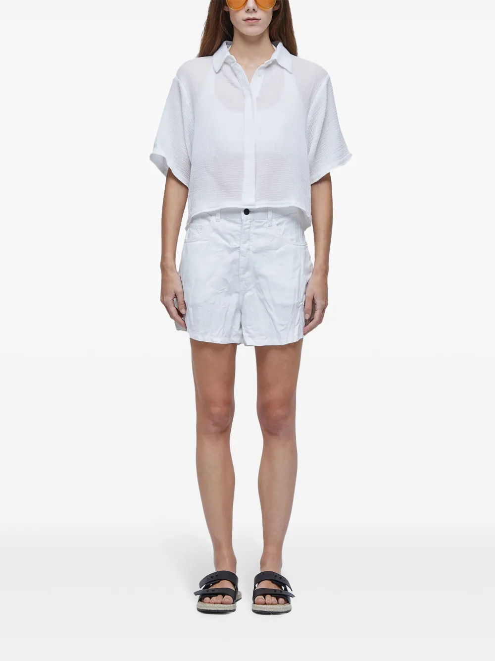 Osklen Shorts met gekreukte afwerking Wit