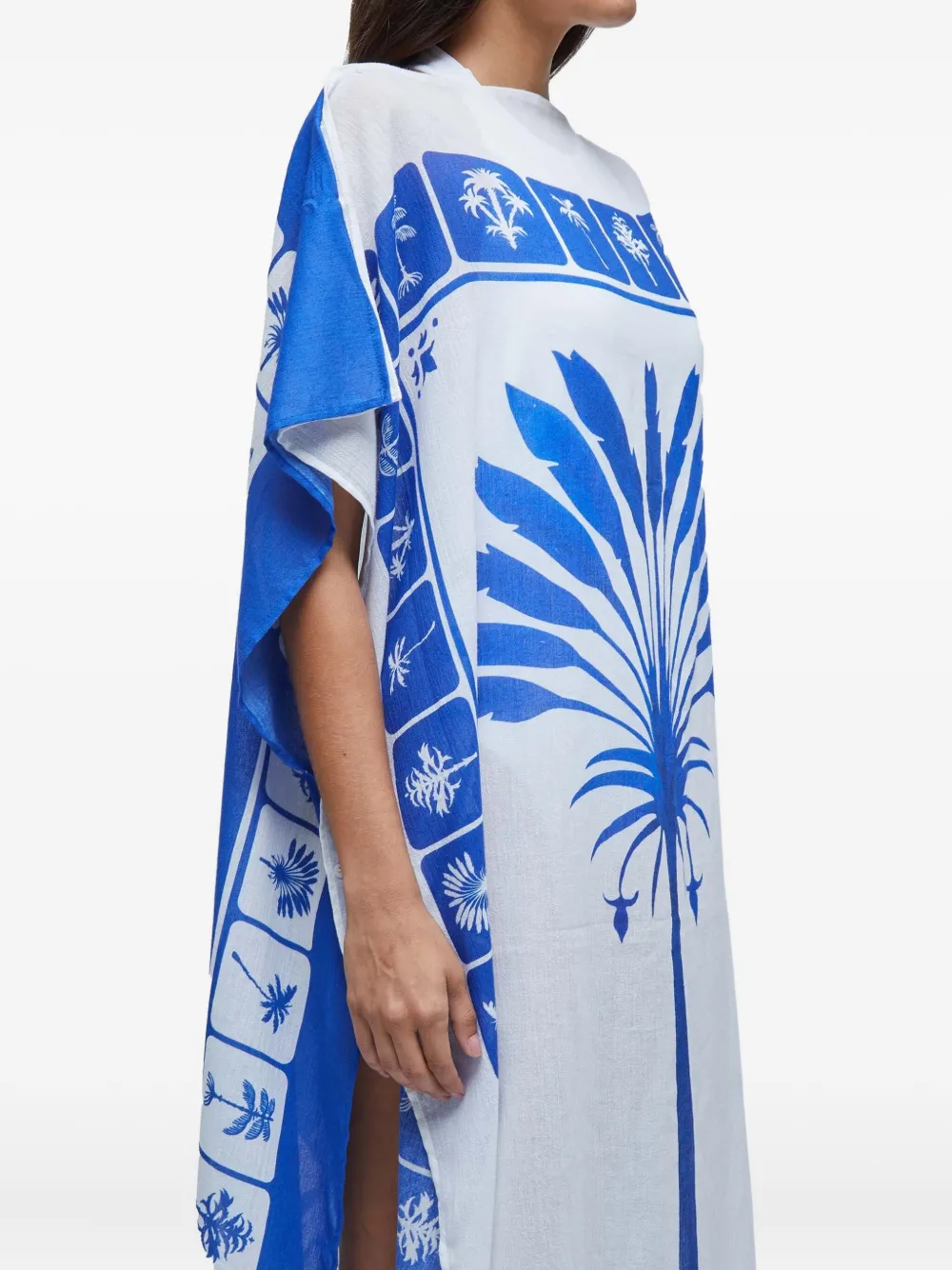 Osklen Nadador Azulejo maxi-jurk met print - Wit
