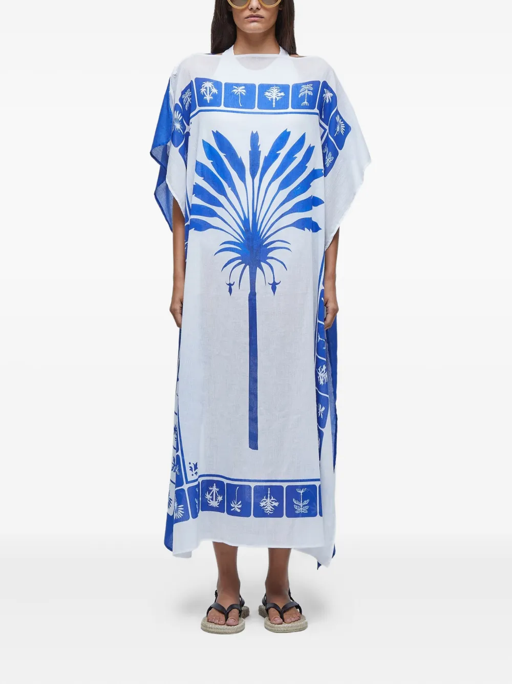 Osklen Nadador Azulejo printed maxi dress | White | Image 1