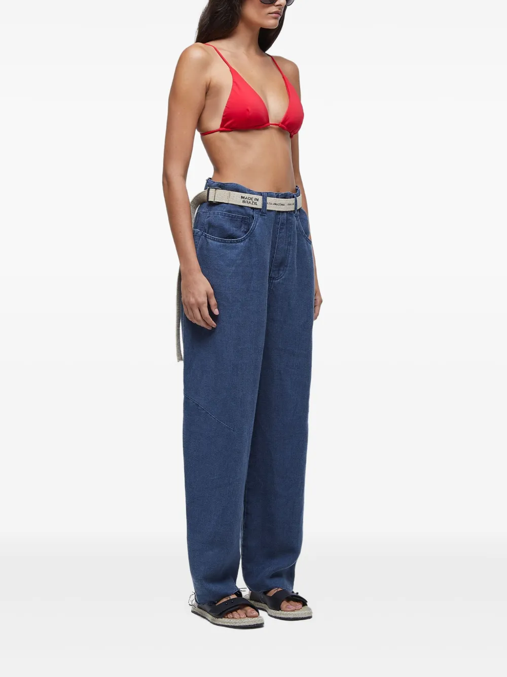 Osklen Linnen broek Blauw