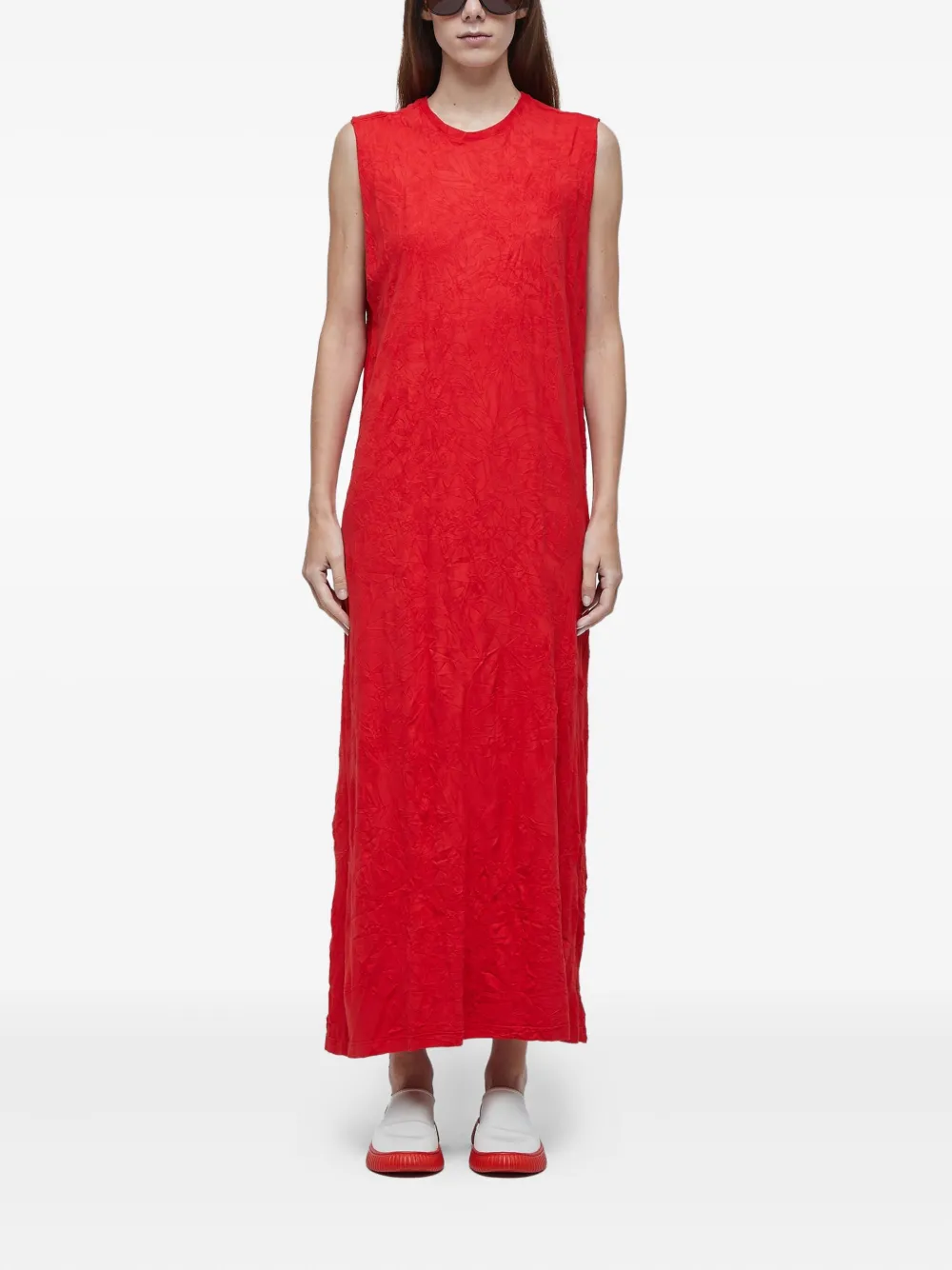 Osklen Mouwloze jurk met gekreukt effect Rood