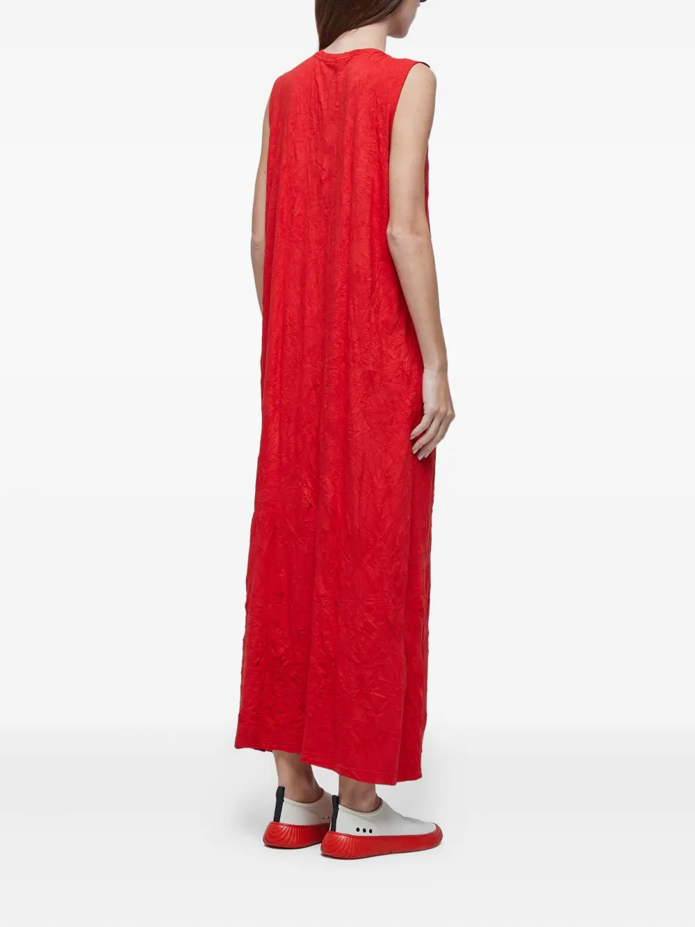 Osklen Mouwloze jurk met gekreukt effect Rood