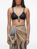 Osklen mesh-paneled bralette - Black