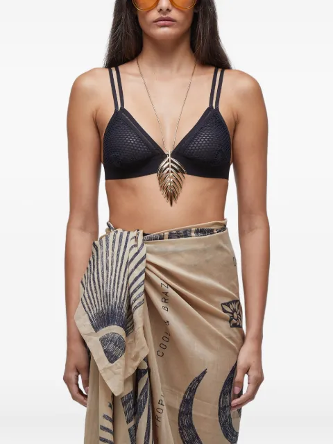 Osklen Bralette com recorte de mesh