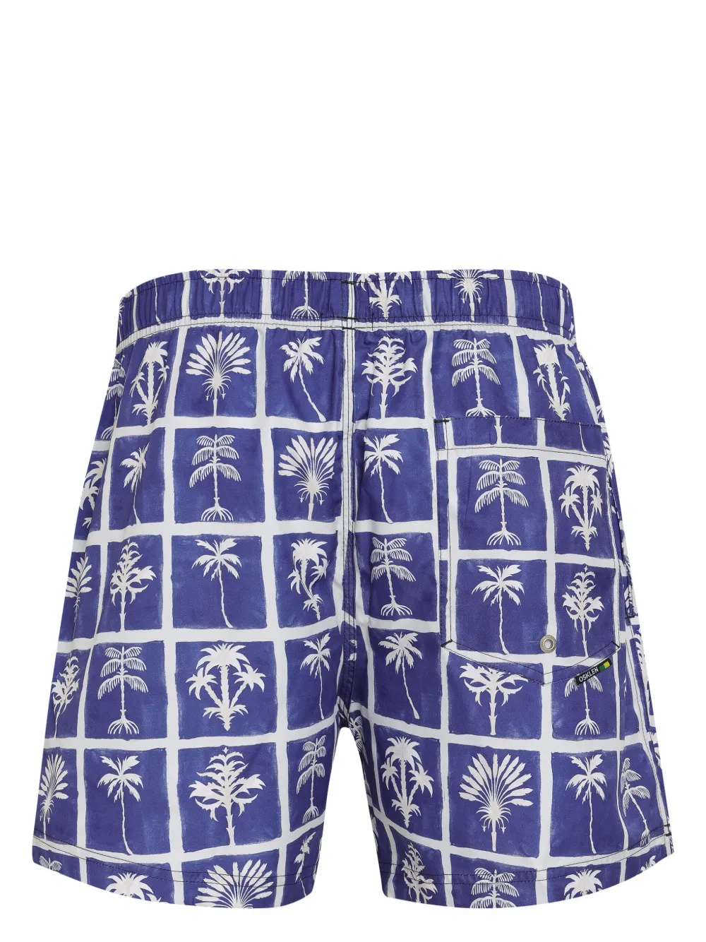 Osklen Zwembroek met boomprint Blauw