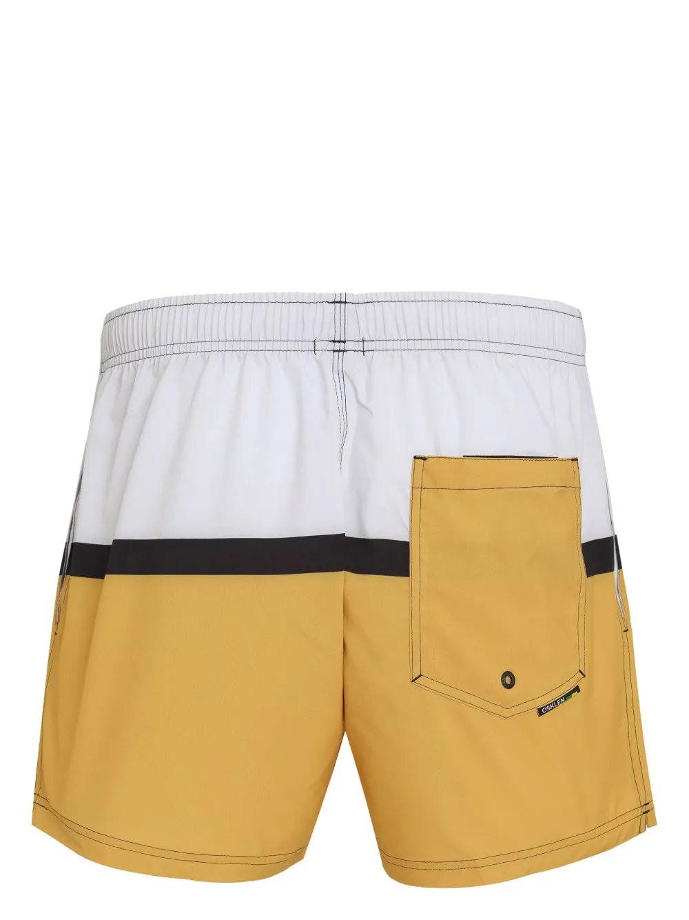 Osklen Zwembroek met colourblocking Geel