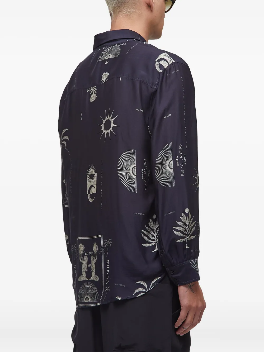 Osklen 1989 overhemd met print - Zwart