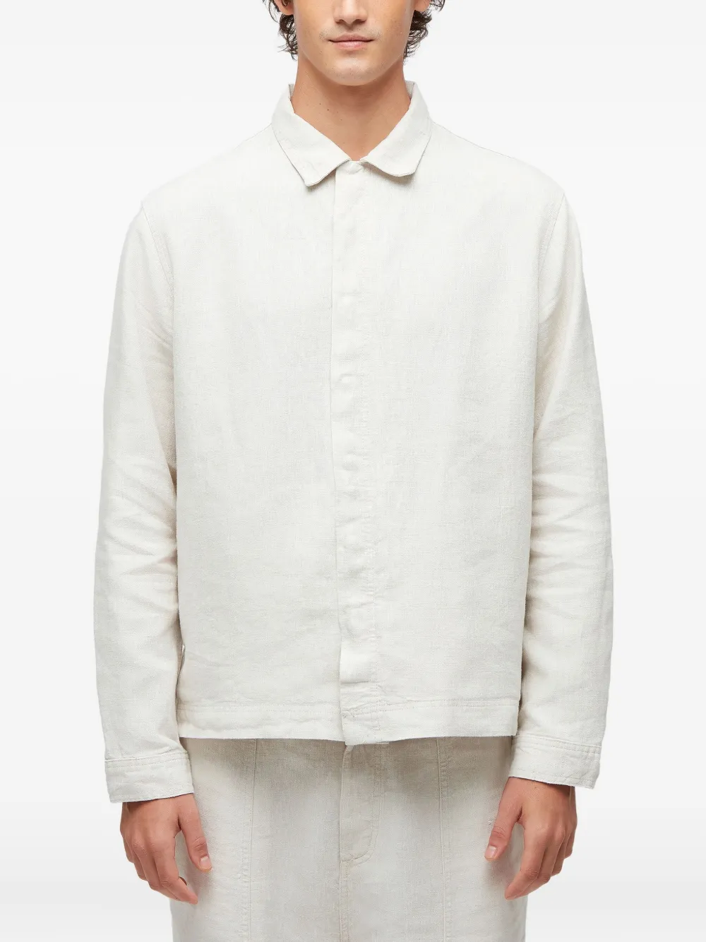 Osklen linen shirt jacket | Neutrals | Image 1