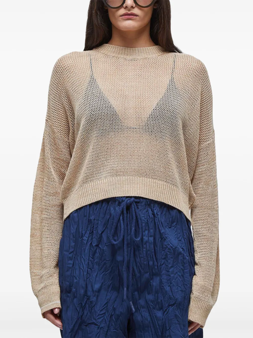 Osklen Gebreide top met kurk Beige