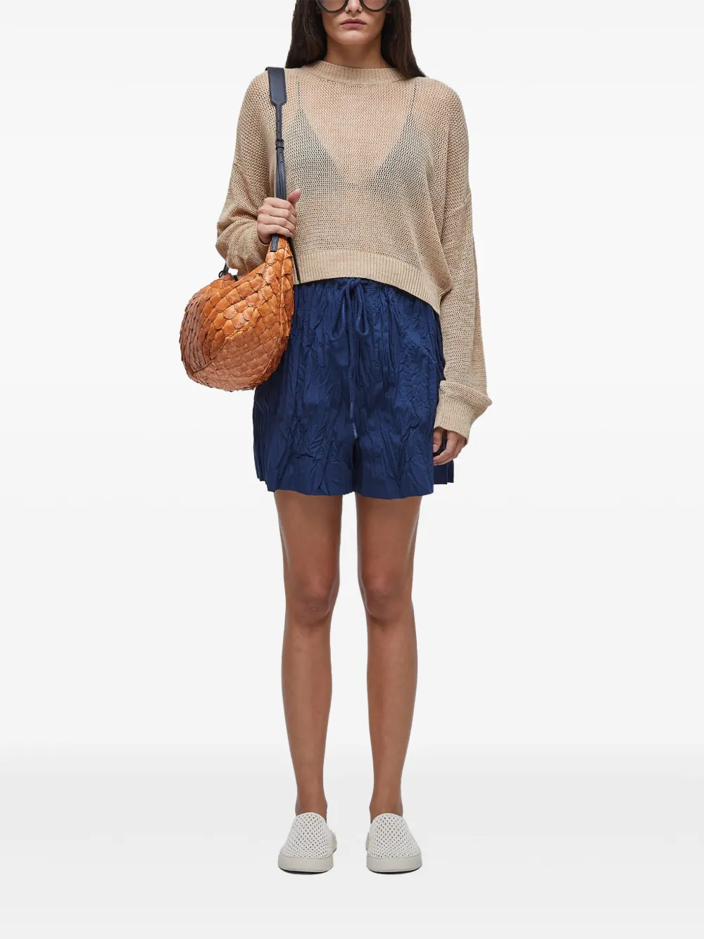 Osklen Gebreide top met kurk Beige