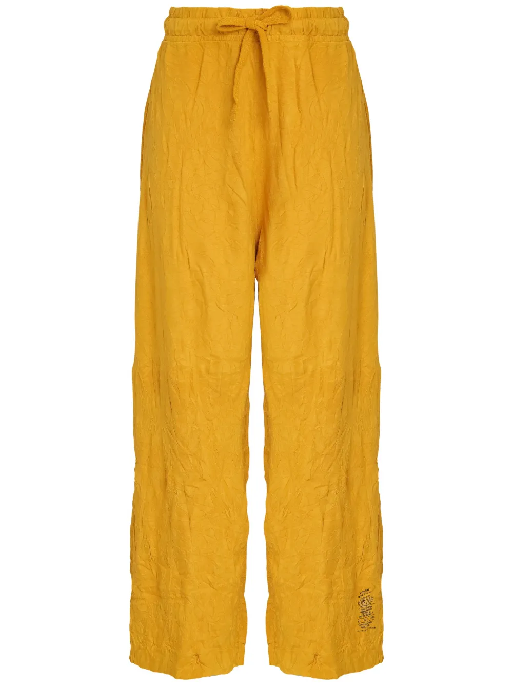 Osklen Broek met gekreukt effect Geel