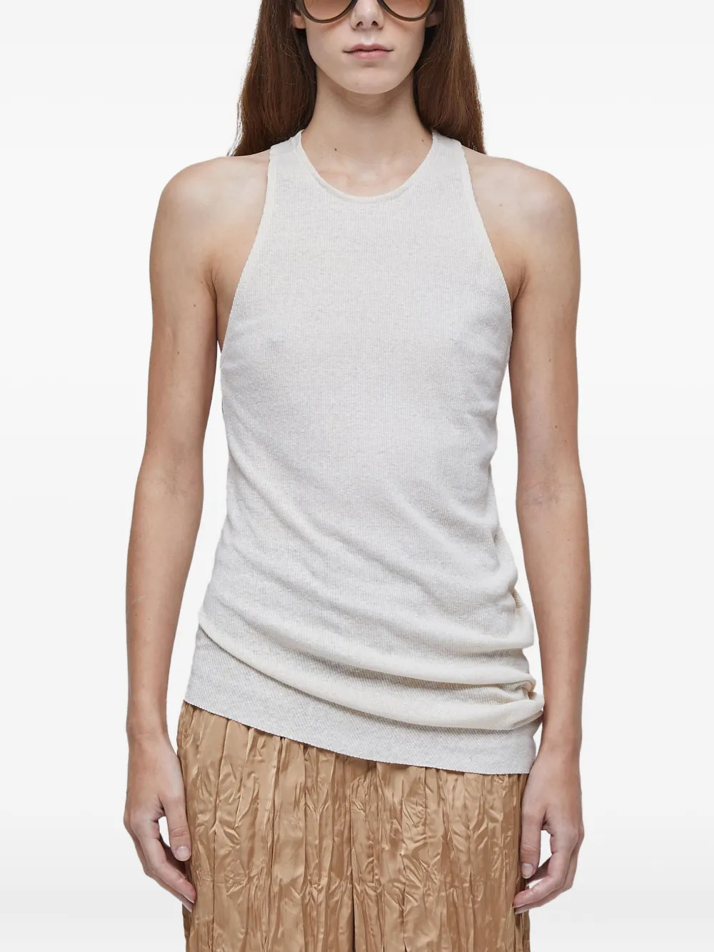 Osklen Geribbelde tanktop Beige