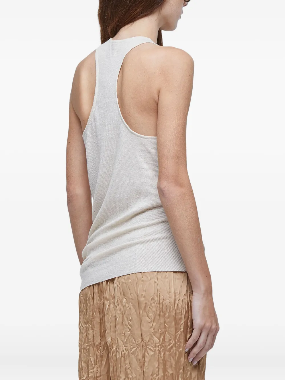 Osklen Geribbelde tanktop Beige