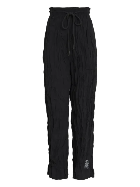 Osklen crinkled-effect trousers