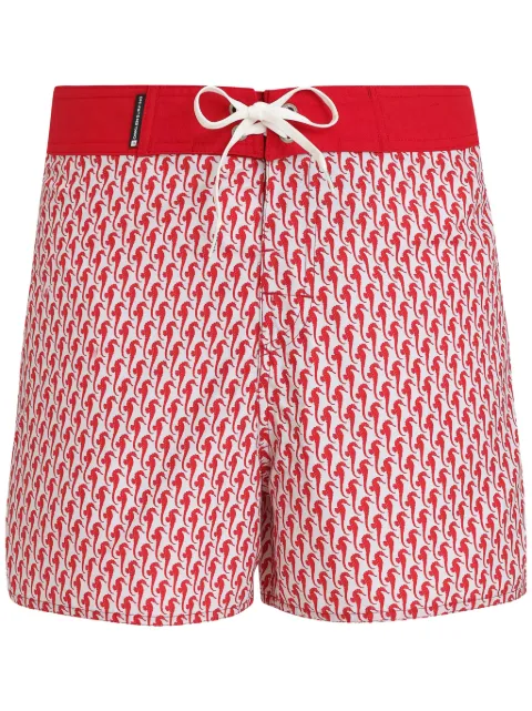 Osklen sea horse print bermuda shorts 