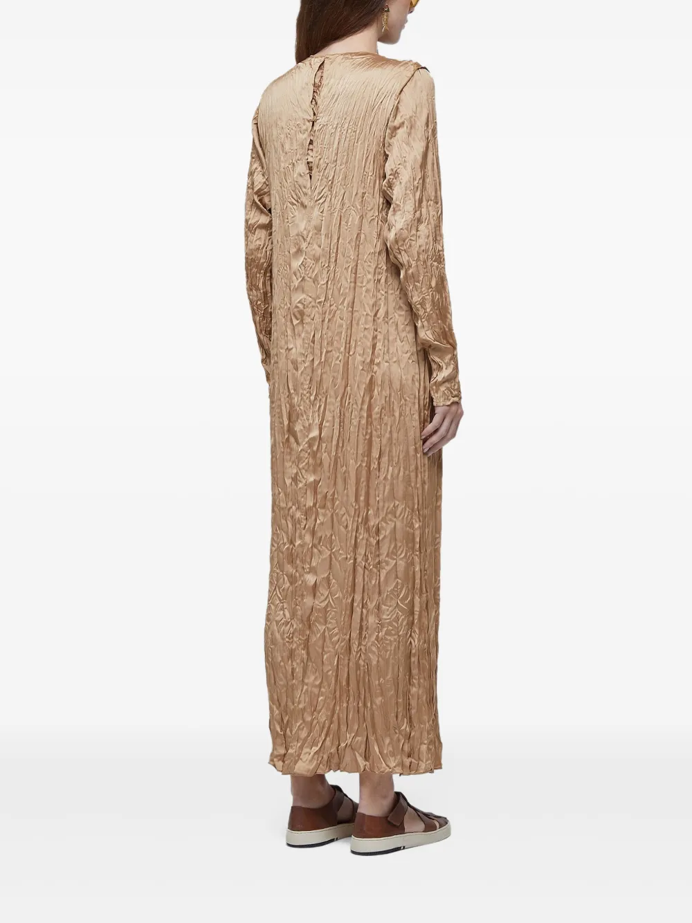 Osklen Satijnen jurk Beige