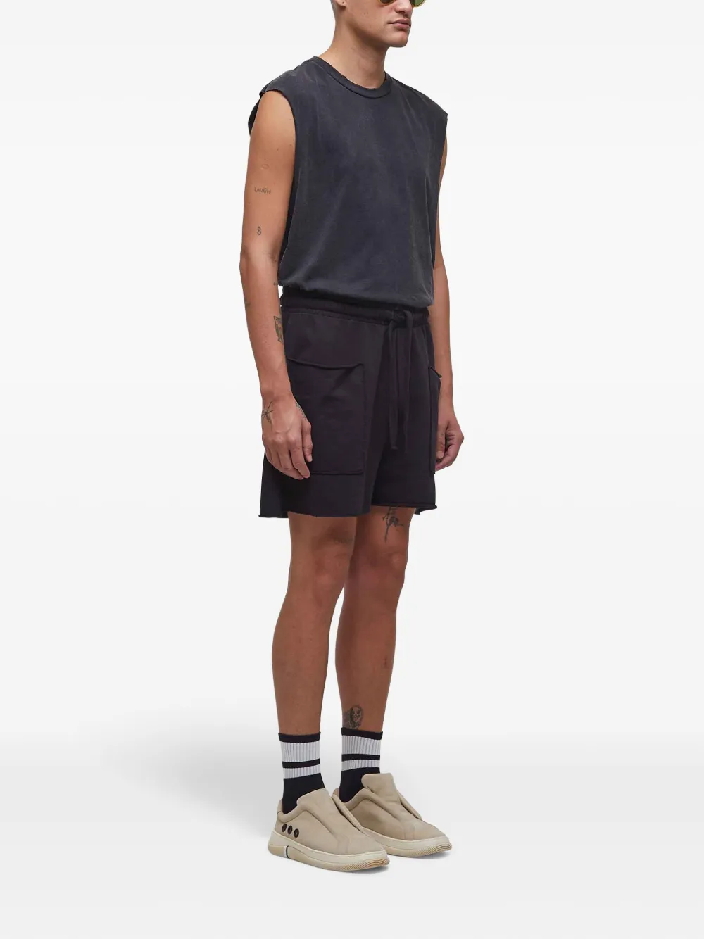 Osklen Shorts met elastische trekkoord Zwart