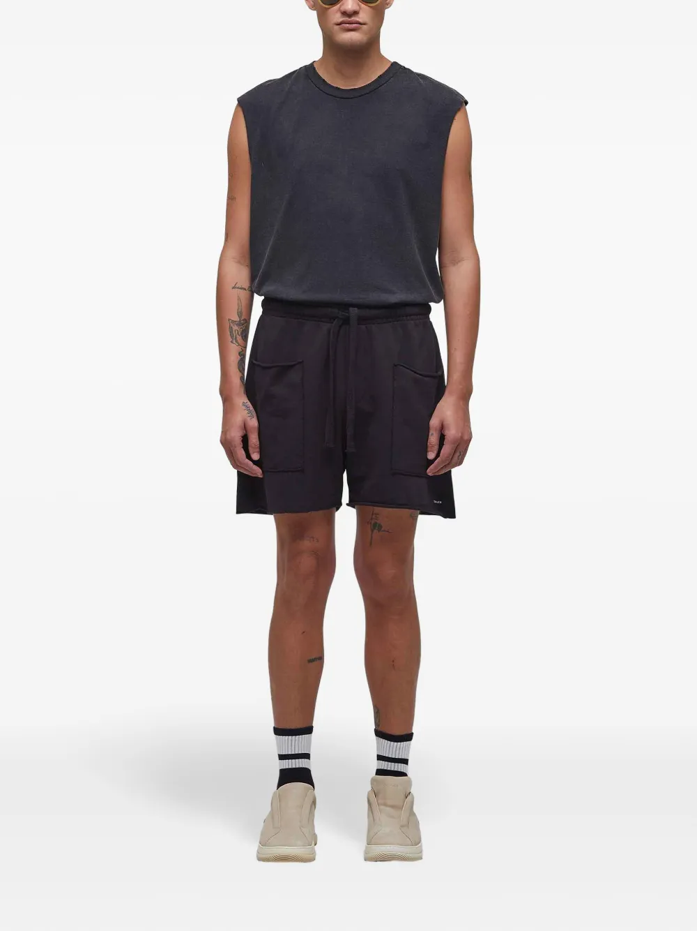 Osklen Shorts met elastische trekkoord Zwart