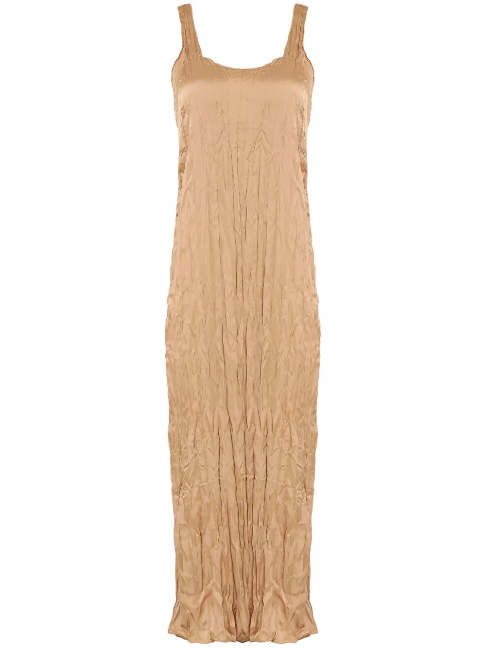 Osklen Gekreukte satijnen jurk Beige