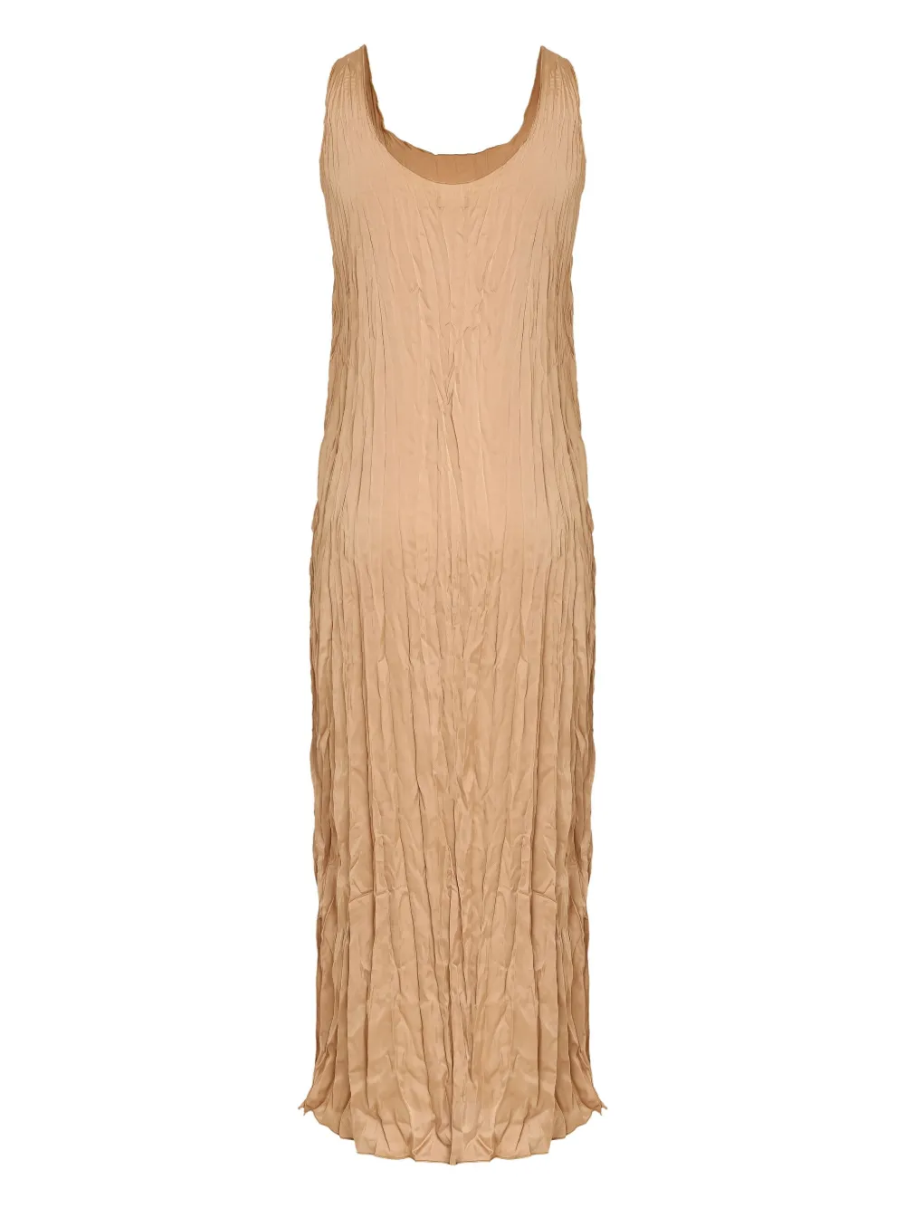 Osklen Gekreukte satijnen jurk Beige