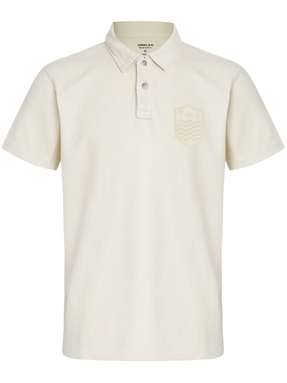 Osklen Poloshirt met logopatch Beige