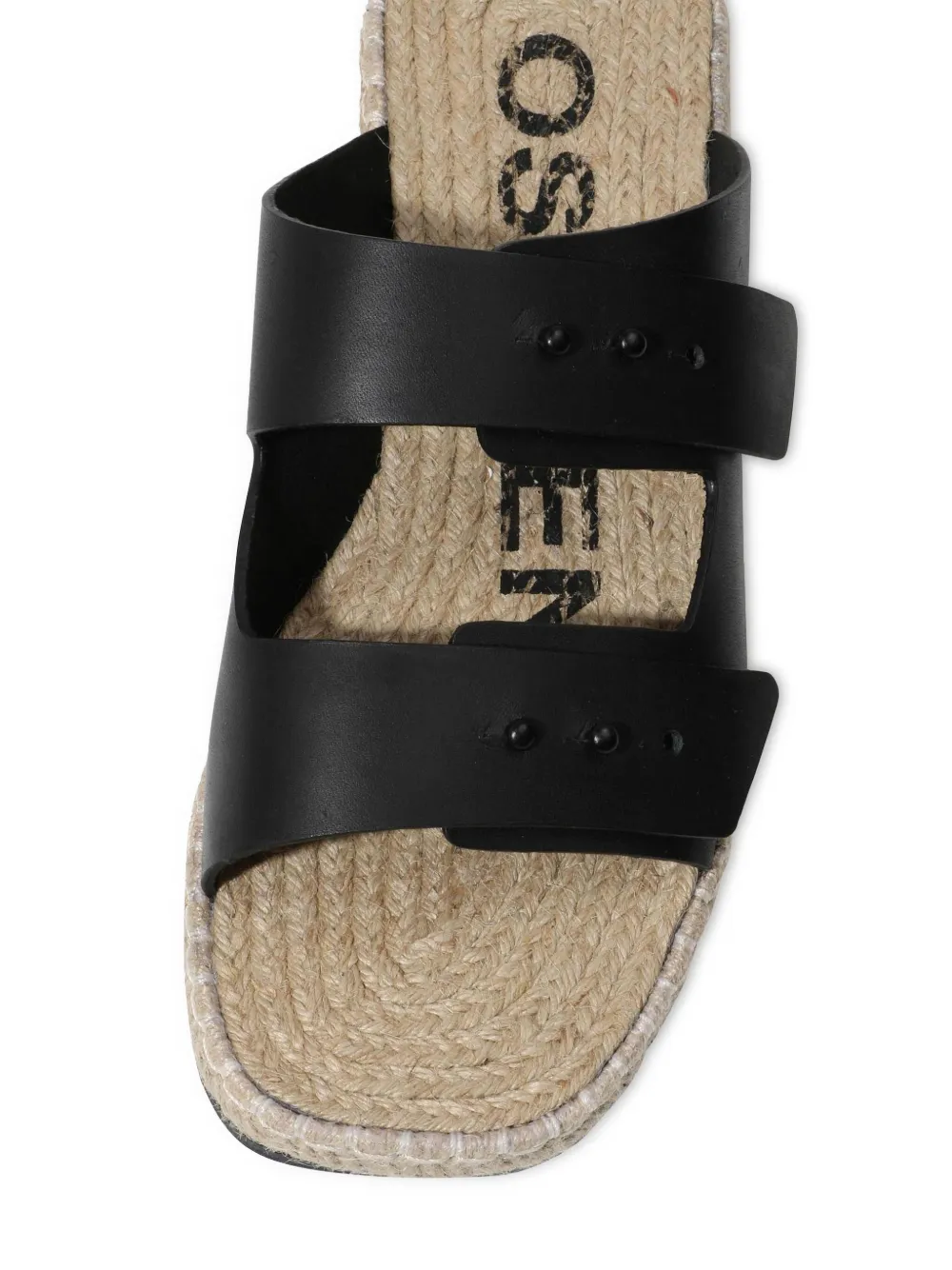 Osklen leather slides Black